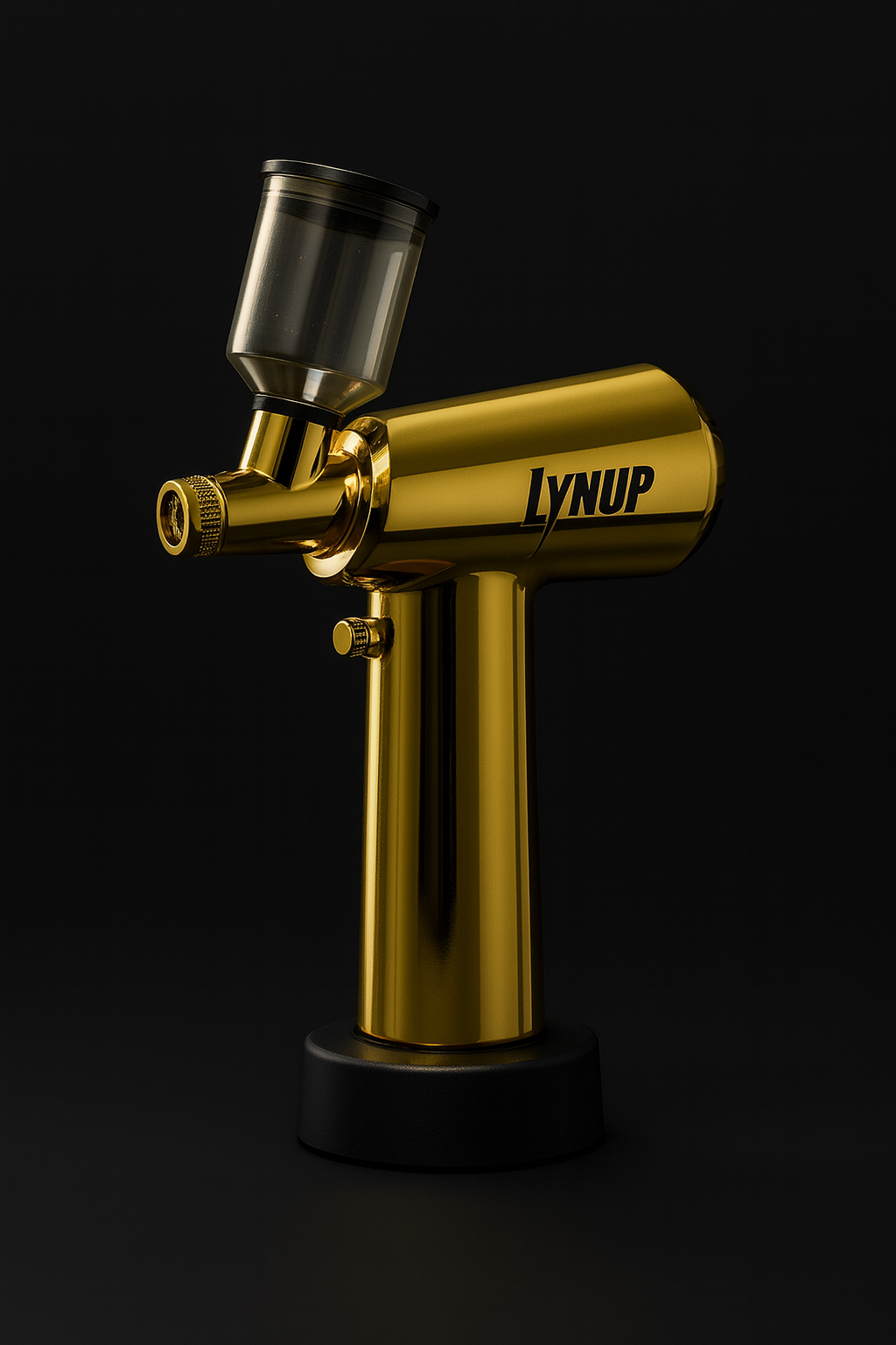 LynUp Premium no-clog airbrush with three power modes, featuring a sleek design and ergonomic grip for easy handling.