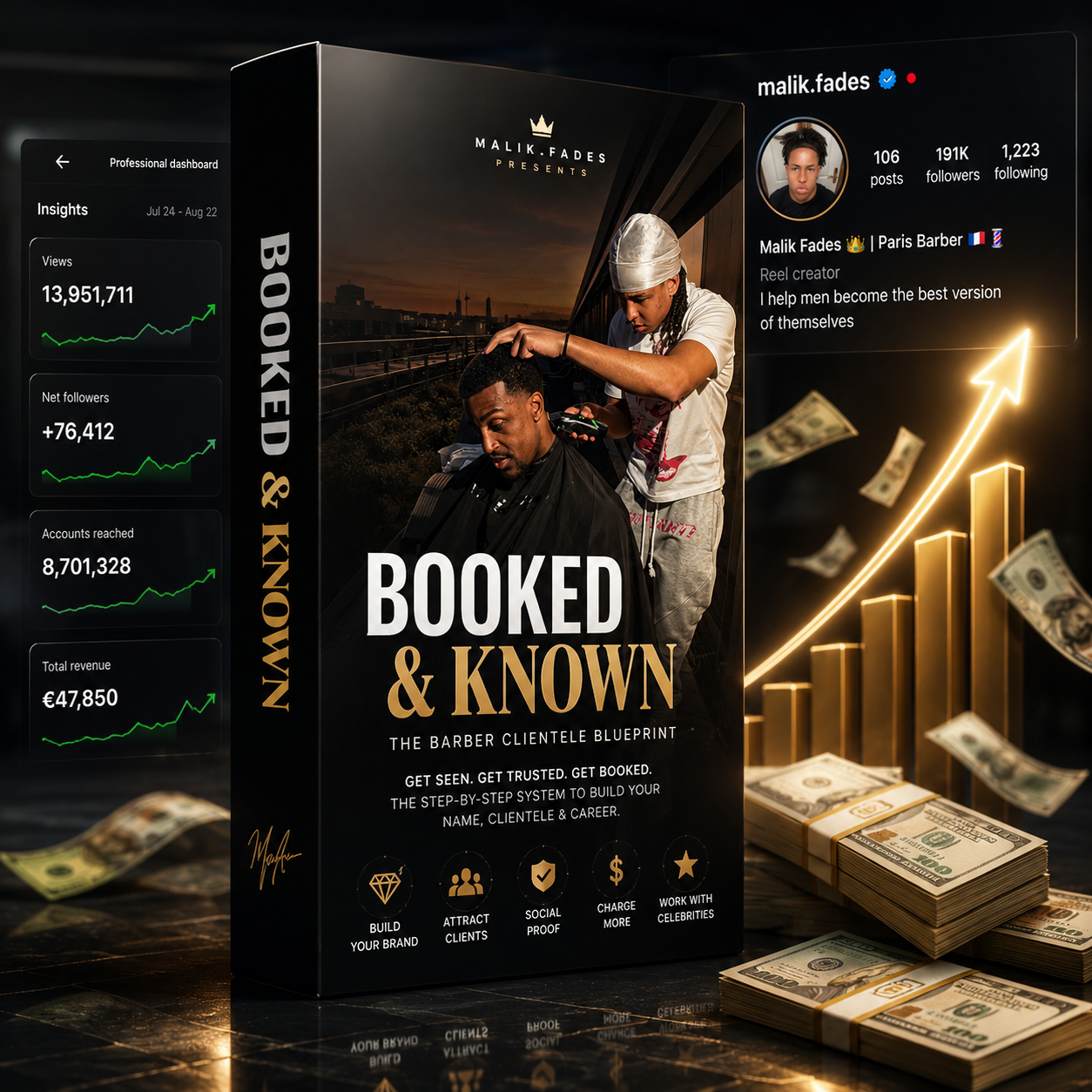 Booked & Known, The Barber Clientele Blueprint — get seen, get trusted, get booked.